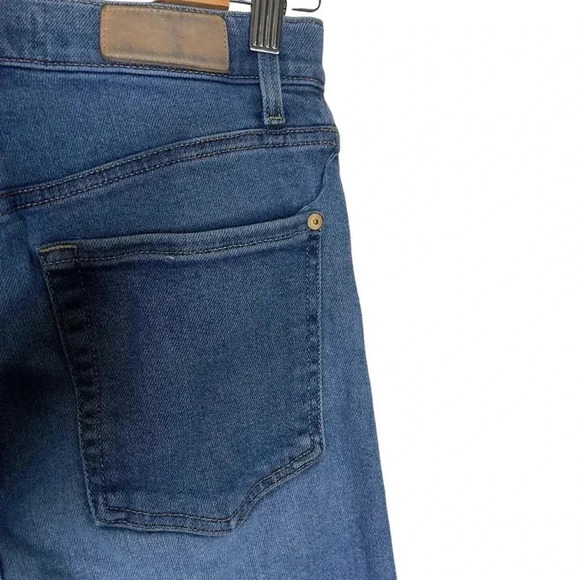 7 For All Mankind High Waist Cropped Straight Distressed Hem Jeans Size 26 - Picture 4 of 12